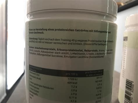 Vegan protein matrix Schoko Evo - kalorie, kJ a nutriční hodnoty ...