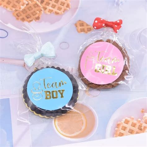 Decorative Party Team Girl and Team Boy Stickers | Baby Gender Surprise