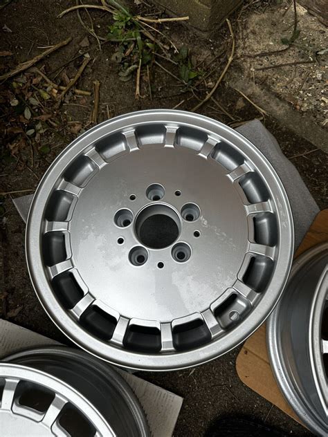 Mercedes W124 15 Hole Sportline 7J Alloy Wheels Gullideckel