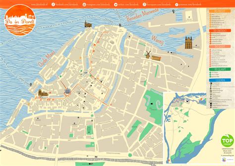 Dordrecht Tourist Map - Ontheworldmap.com