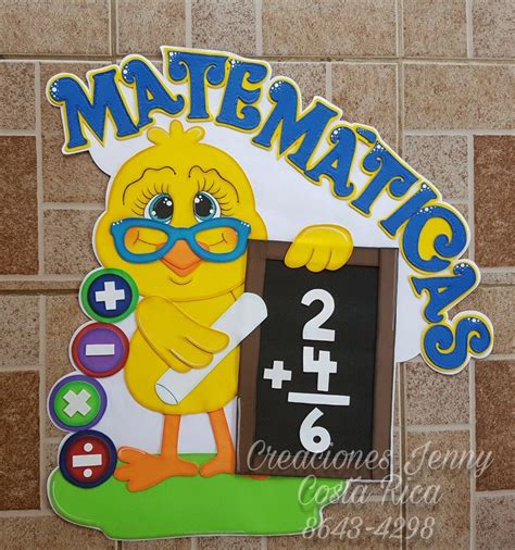 Materia De Matemáticas Manualidades Manualidades Escolares Decoraciones Escolares