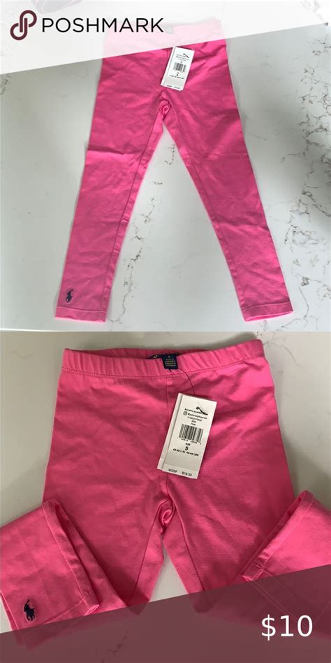 Polo Kids Pink Leggings Small Polo Kids Pink Leggings Gym Shorts