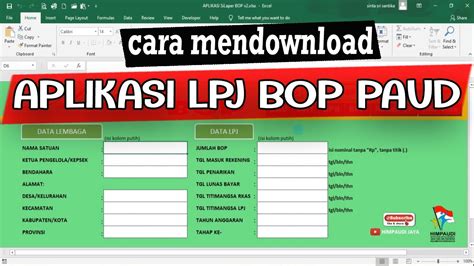 Cara Download Aplikasi Lpj Bop Paud Silaper Bop Youtube