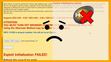 Hen Initializacion Failed Solucion PS3 HFW YouTube