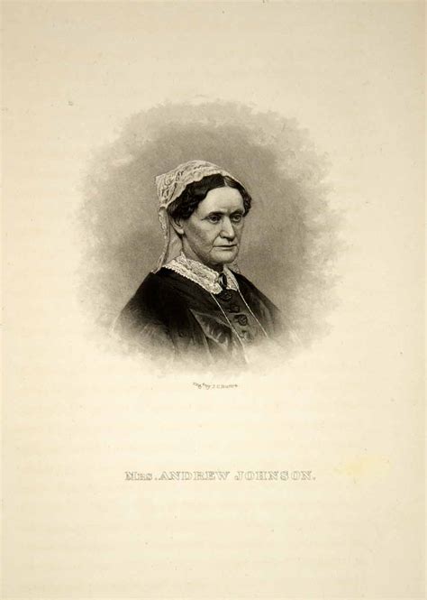 1881 Steel Engraving Jc Buttre Art Eliza Mccardle Johnson Portrait Fir