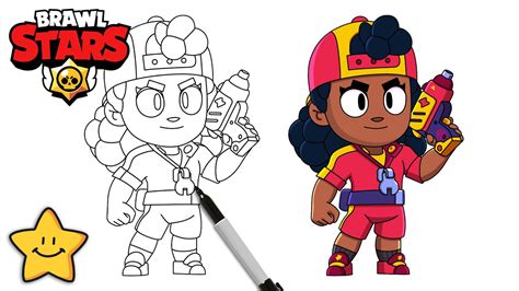 How To Draw MEG Brawl Stars New Legendary Brawler YouTube