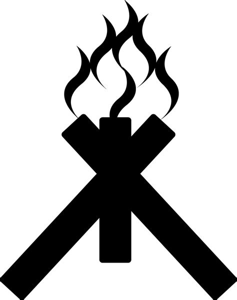 Bonfire silhouette icon 25083805 Vector Art at Vecteezy