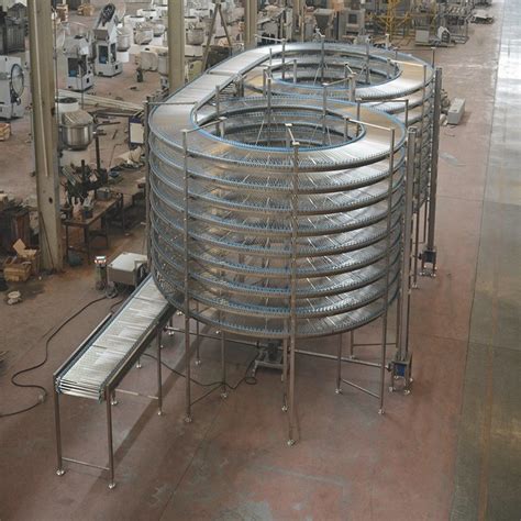 Commercial Automatic Spiral Cooling Conveyor Bread Cooling System For