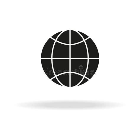 El Icono Del Globo S Mbolo Del Globo Ejemplo Plano Del Vector Stock