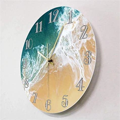 Reloj De Pared N Utico Con Paisaje De Olas Grandes Decoraci N N Utica