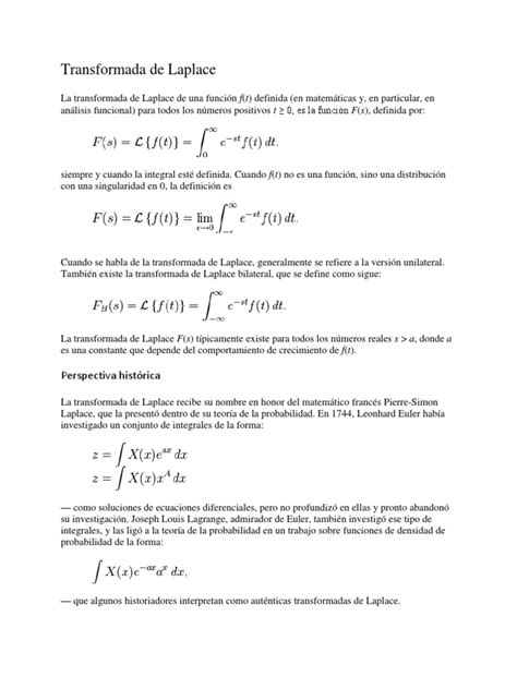 PDF Transformada De Laplace 1 DOKUMEN TIPS