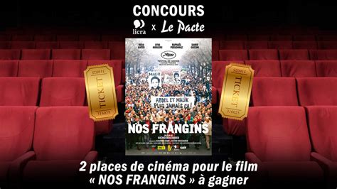 Concours 2 places de cinéma pour le film NOS FRANGINS à gagner