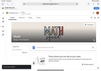 Animated Google Classroom Header Banner Math Squad By Tessa The Teacher