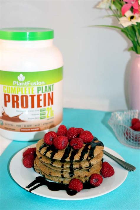 Vegan Protein Chocolate Raspberry Pancakes Di Hickman