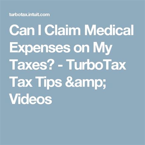 Are Medical Expenses Tax Deductible Turbotax Tax Help Tax Deductions