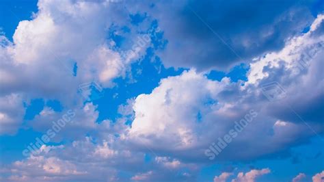 Fondo Cielo Azul Blanco Natural Y Nubes Para Power Point Y Diapositivas