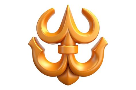 3d Trishul And Om Symbol Concept As Vector Illustration Of A Trishul