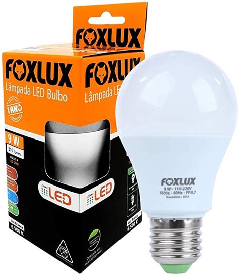 L Mpada De Led Bulbo W Branco Frio K Foxlux Luxtil