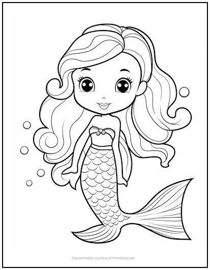 Mermaid Coloring Page