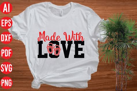 Made With Love SVG Design Graphic By Merchtrends SVG Creative Fabrica