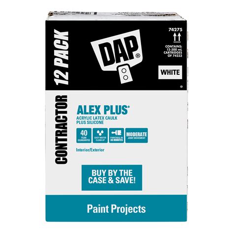 Alex Plus All Purpose Acrylic Latex Caulk Plus Silicone Dap Global