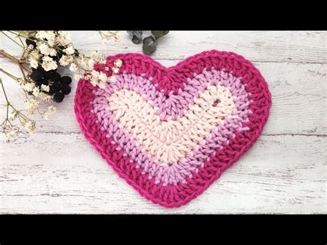 How To Crochet Heart Coaster