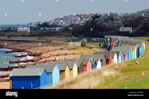 Beach Huts, Tankerton beach Stock Photo - Alamy