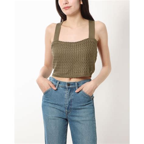 ゲス GUESS Yasmina Tie Back Crop Top G1DY waja bazar 海外ファッションブランド通販