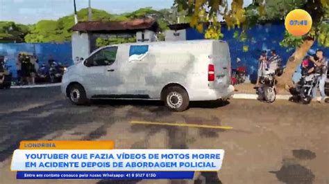 Youtuber Que Fazia Vídeos De Motos Morre Em Acidente Depois De Abordagem Policial Br