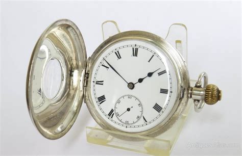 Antiques Atlas Antique Silver Moeris Half Hunter Pocket Watch