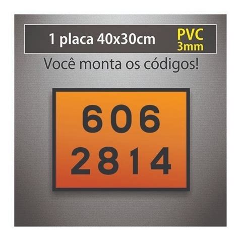 Placa R Tulo Risco E Onu X Cm Nbr Pvc Mm Minhaplaca