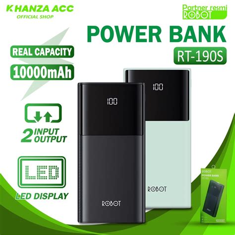 Jual KHANZAACC ROBOT RT190S Powerbank 10000mAh Dual Port Input Output