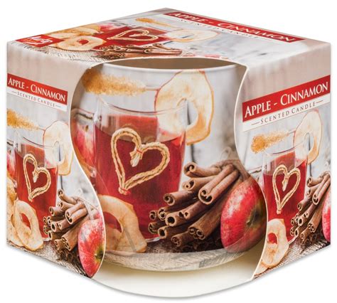 Bispol Scented Candle Apple Cinnamon Scented Candle In Glass Makeup