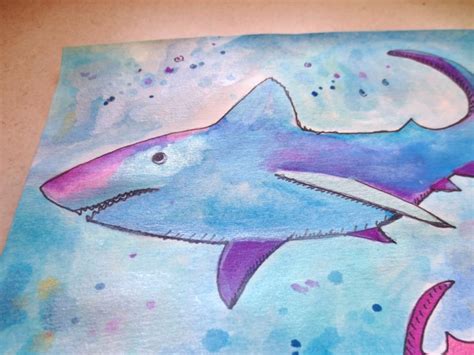 Watercolor Sharks and Free Shark Drawing Guide/Coloring Pages – Art is ...