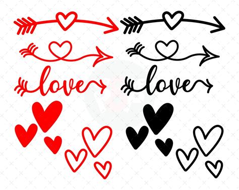 Love Arrow Svg Arrow Svg Love Svg Valentines Day Svg Valentine Svg