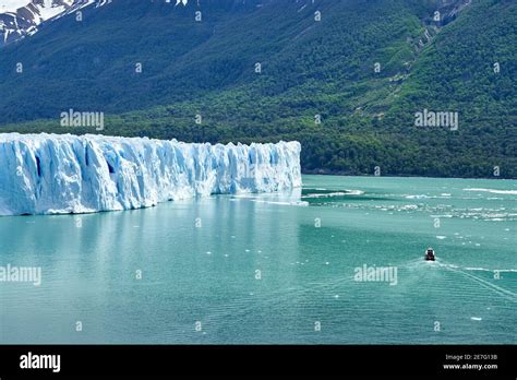 Blue Ice Of Perito Moreno Glacier In Glaciers National Park In