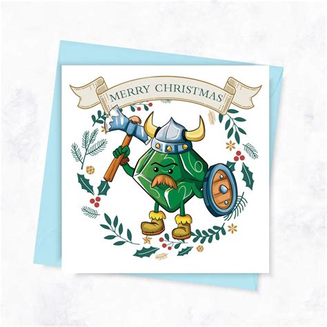 Pack Of 5 Dnd Christmas Cards Dungeons And Dragons Christmas Etsy