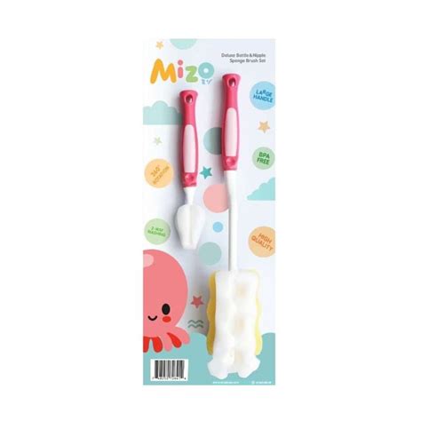 Jual Mizo Deluxe Bottle And Nipple Sponge Brush Set Di Seller Mom To