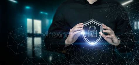 Concept Network Protection System Against Hacking Stock Photo Image