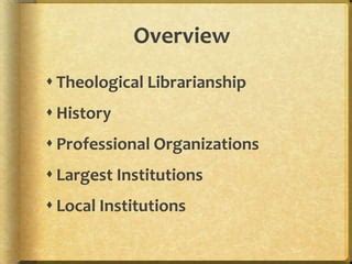 Theological Libraries With A Focus On Oahu Ppt