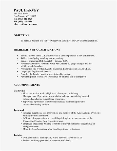 Retired Police Officer Cv Template Coverletterpedia