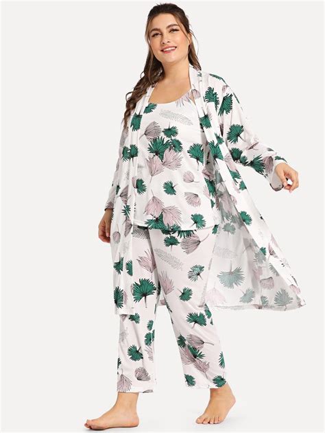 Plus Floral Print Cami Pajama Set Artofit