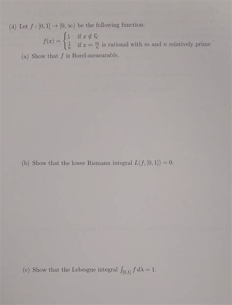 Solved 4 Let F 0 1 → 0 A Be The Following Functice