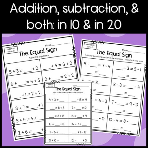 The Equal Sign and Balancing Equations Worksheets | Made By Teachers