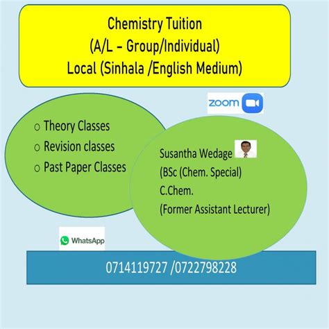 Chemistry Local Al Sinhala English In All Island G C E A L Local