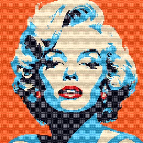 Marilyn Cross Stitch Pattern Celebrity Cross Stitch Chart Cross