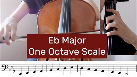 How To Play Eb Major Scale On Cello One Octave Youtube