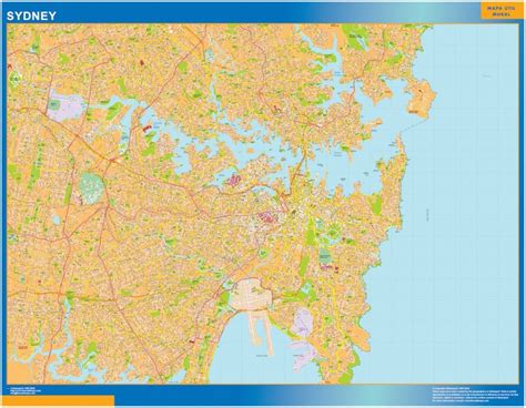 Sydney laminated map | Canada Wall maps of the world & countries