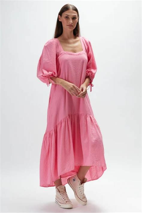 Rue Stiic Lyra Maxi Dress Peony Pink Mount Surf Shop