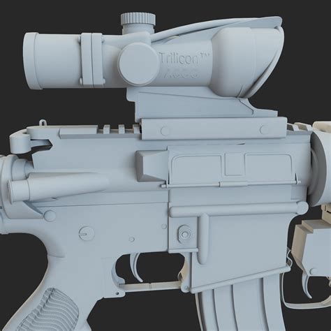 3d M4a1 Acog Grenade